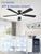 ZMISHIBO 52 Inch Ceiling Fans with Lights, Remote&App Control, Flush Mount