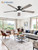 ZMISHIBO 52 Inch Ceiling Fans with Lights, Remote&App Control, Flush Mount