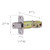 Design House Pro Series Deadbolt Latch, Satin Nickel