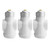 2 Outlet Light Socket to Plug Adapter, Electrical Screw in Light Bulb Socket Outlet Adapter, Lamp Holder, Dual Polarized E26 ETL, White (3PACK)