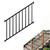 Metty Metal 5Ft W x 36in H Stair Deck Railing Kit, Textured Black AAMA2604 Powder Coat, IBC Certified Guard Rail for Deck Porch Balcony Patio Outdoor