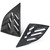 2 x Side Window Louvers for 2008-2024 Dodge Challenger, ABS Plastic Auto Exterior Rear Side Window Louvers Air Vent Scoop Shades Cover Blinds, Matte Black