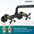 gotonovo Wall Mount Kitchen Faucet Commercial Sink Faucet Matte Black