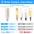 E12 LED Bulb Dimmable 7W Equivalent to 60W Halogen Bulb, Daylight White 6000K T6 C7 E12 Candelabra Bulb 60 Watt for Ceiling Fan, Chandelier Lighting, AC120V Kx-2000 Bulbrite Replacement, 3 Pack