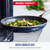 Blue Diamond 12" Diamond Ceramic Nonstick Frying Pan Skillet with Lid, Blue