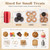 NPLUX Small Halloween Candy Bags, 200 Pack 4x4 in for Bake Sales