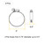 EesTeck 5 Inch Adjustable 304 Stainless Steel Duct Clamps Hose Clamp (4Pcs)