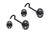 QCAA Forged Brass Cabin Hook Latch & Eye, 2-1/2", Matte Black, 2 Pack, Made in Taiwan