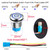 Gebildet 0.87''/22mm Blue LED Stainless Steel Latching Push Button Switch 12V-24V/5A Power Symbol LED 1NO1NC SPDT ON Off Waterproof Toggle Switch with Wire Socket Plug