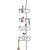 Zenna Home Tension Pole Shower Caddy Corner Organizer, Adjustable Standing Shower Caddy with 4 Shelves, Rustproof Bathroom Tension Rod Organizer, 60 to 108 Inch, Satin Chrome