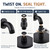 KES Shower Head Swivel Ball Joint Shower Connector Adapter Brass Adjustable