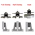 LIKERAINY 95Deg Full Overlay Face Frame Hinge 35mm with Hydraulic Damper for Cabinet Door Compact Soft Closing Short Mini Hinges for Cabinet Cupboard Wardrobe Pack of 4