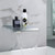 AZOS Waterfall Bath Spout Wall Mount Tub Filler Brass Waterfall Bathtub Spout Adapter High Flow Tub Shower Faucet Sprayer Attachment, Chrome Finish