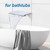 AZOS Waterfall Bath Spout Wall Mount Tub Filler Brass Waterfall Bathtub Spout Adapter High Flow Tub Shower Faucet Sprayer Attachment, Chrome Finish