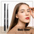 Music Flower 2 in 1 Microblading Eyebrow Pencil Tint 1.5mm Pen Waterproof 24h Long-lasting (3# Dark grey)