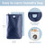 LONBET Laundry Basket with Lid, Made from Breathable Fabric | Aesthetic Clothes Hampers for Laundry with Side Handles & Sturdy Bamboo Frame (26 Gallons - Single, Blue)