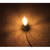 6-Pack E14 4W C35 Dimmable LED Candelabra Bulb,CA10 40 Watt Equivalent 2200K Warm White 600Lumen Edison Candle Flame Shape Bent Tip Light Bulb,Amber Glass Globe Cover, CRI 90+