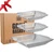 3 Pack Grill Baskets for Outdoor Grill, Heavy Duty Stainless Veggie Pan Set