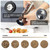 VEVOK CHEF Salt and Pepper Grinder Set Stainless Steel Black Salt and Pepper Mill with Adjustable Coarseness Salt Shaker Set Spice Grinder Black Pepper Grinder Refillable Home Kitchen