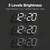mooas 3D LED Clock, Multi-Function LED Clock (Calendar, Alarm, Temperature) (15.3" Big Plus White Wall Clock with Remote Control)