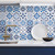 Timeet 17.7" x 78.7" Peel and Stick Wallpaper, Glossy Blue Mediterranean