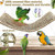 Bird Seagrass Mat 30 x 7 Inch Parrot Natural Seagrass Woven Net Hammock Parakeet Climbing Rope Ladder Mat Chew Toys Cage Accessories for Pigeon Macaw Cockatiel Conure Cockatoo Rat Bearded Dragon