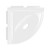 Questech 5" Shower Soap Dish Shelf for Inside Shower, Lugged for New Construction, Bath Organizer for Tiled Walls, Corner Soap Holder, Metro Lugged, Bright White Polished
