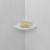 Questech 5" Shower Soap Dish Shelf for Inside Shower, Lugged for New Construction, Bath Organizer for Tiled Walls, Corner Soap Holder, Metro Lugged, Bright White Polished