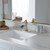 BWE Brass Waterfall Bathroom Faucet, Brushed Gold & Chrome for Modren Style