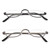 KoKoBin Half Reading Glasses 2 Pairs Metal Frame 2.00