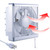 Reversible Window Exhaust Fan for Bathroom: 8" Blade Fan with Intake