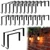 FIZZBOP Adjustable Outdoor Light Hooks, 10pcs No Drill Metal Hangers for 3.2-6.1 Inch Concrete Wall Cinder Block Fences Brick Walls Hangers Outside Hanging Rope Lights Cable Cord Holders Organizer