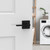 Kwikset Casey Interior Passage Door Handle, Lever for Closet and Hallway Doors, Reversible Non-Locking Handle Lever, Matte Black, with Microban Protection