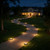 Solar Lights Outdoor Waterproof，Warm White 12 Pack 2-in-1 Ground Lights