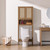 SICOTAS Over the Toilet Storage Cabinet, Rattan Door Bathroom Organizer