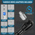 WODHMIEY 1/2 Inch Offset Extension Wrench Impact Strong Torsion Output Steel Wrench Extender with 6 Sockets & 1 Adapter Rod for Tight & Narrow Spaces (Gray1)