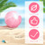Realspring 12 Pcs Inflatable Pastel Beach Balls,Pink and White,10 Inch