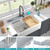30 Inch Kitchen Sink Splash Guard, Large Size Faucet Mat for Kitchen Sink, Longer Silicone Faucet Handle Drip Catcher Tray for Kitchen Countertop, Bathroom, Farmhouse