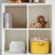 WILLITAT Cute Yellow Gift Basket, Woven Baskets for Gifts Empty, Cotton Rope Storage Bin for Organizing, Cat Dog Toy Box, Baby Nursery Organizer, Wicker Easter Basket with Handle, Yellow Room Decor