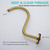 SEABEFORE 13 Inch Shower Arm,S Shaped Shower Head Riser Pipe Goose Neck Shower Arm High Rise Extender with Flange,Champagne Bronze,SE-RD91098-13CB