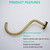 SEABEFORE 13 Inch Shower Arm,S Shaped Shower Head Riser Pipe Goose Neck Shower Arm High Rise Extender with Flange,Champagne Bronze,SE-RD91098-13CB