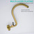 SEABEFORE 13 Inch Shower Arm,S Shaped Shower Head Riser Pipe Goose Neck Shower Arm High Rise Extender with Flange,Champagne Bronze,SE-RD91098-13CB