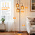 Hotsonic 72" Boho Rattan Tree Floor Lamp, Tall Dimmable Industrial Standing Lamp, Corner Decor Accent Lighting for Living Room, Bedroom, Dining Room, Nursery, Cafe (3 x 800LM Bulbs Included) - Brown