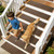 FUNMAT Outdoor Stair Treads Non-Slip, 8" X 30" - 15-Pack Weather Resistant Grip Tape for Wooden Steps, Waterproof & Anti Skid High Traction Adhesive Step Strips for Stairs, Brown