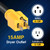 NEMA 5-15P to NEMA 14-30R Dryer Adapter Cord, 1FT 3-Prong Household Plug to 4-Prong Dryer Outlet Converter, 10AWG Heavy Duty STW Extension Cable, ETL Listed, Heat-Resistant for 120V Power (Yellow)