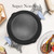 Bobikuke 14 Inch Large Deep Frying Pan Skillet with Lid, Saute Pan Nonstick