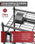 Sakugi 3-Tier Metal Storage Shelves Adjustable Feet, 18"x12"x30", Black
