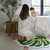 Sisher Monstera Leaf Bath Mat Non-Slip 21''x26'',Cute Green Plant Bath Mat