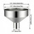 Stainless Steel Large Kitchen Funnel, 7.5" Wide-Mouth Design with 1.5" Spout, Heavy-Duty Metal Transfer Tool for Bottles, Oils, Liquids, Powders & Dry Ingredients, Rust-Resistant Silver Finish