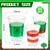 60 Pcs 16oz Green Pixel Plastic Cups, 3 Styles Birthday Party Decoration